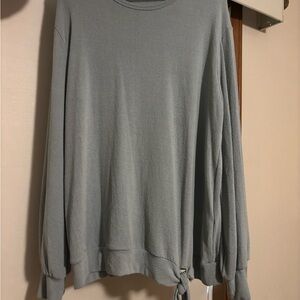 White Birch Gray Crew Neck Sweater Soft Knit Casual